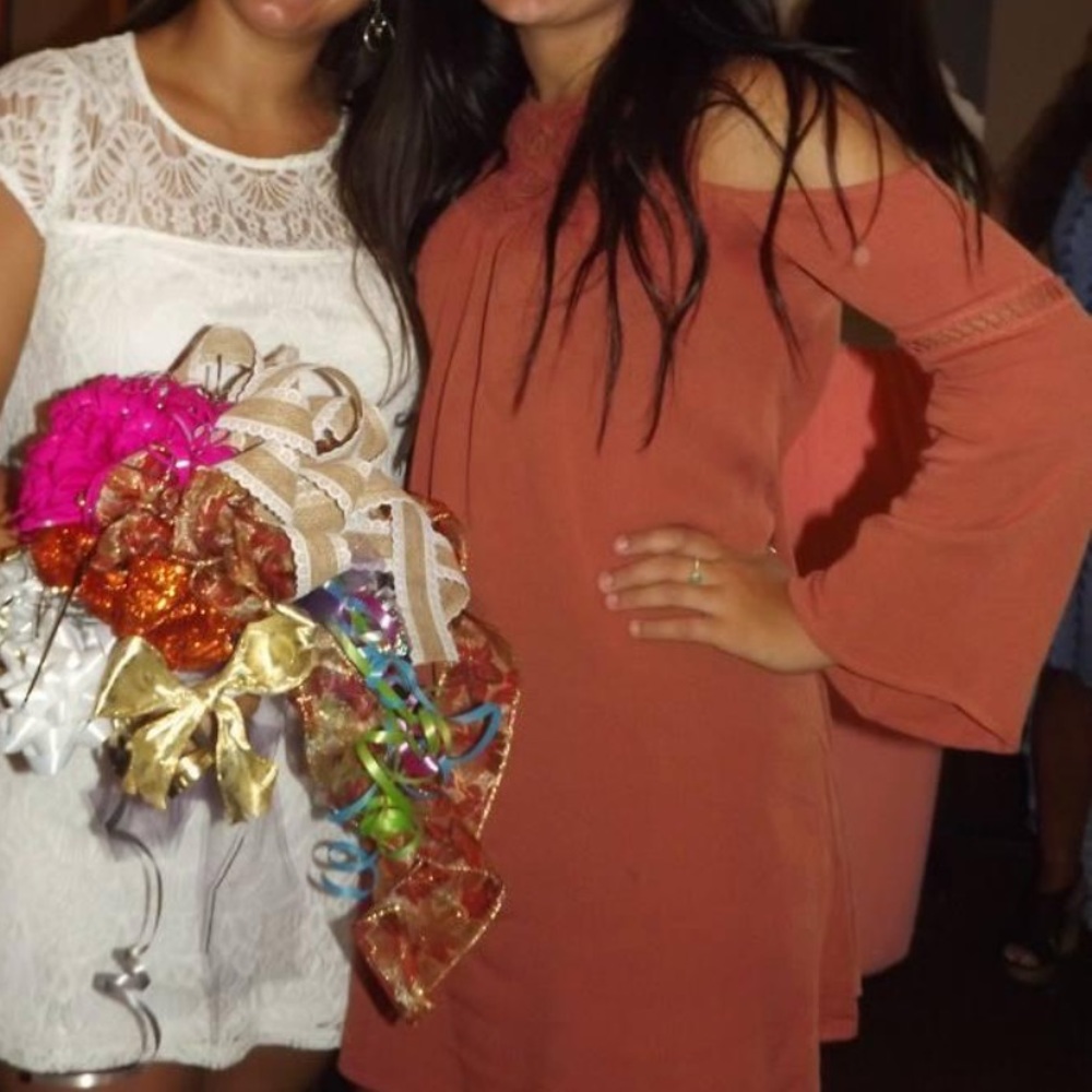 Xhiliration coral dress small